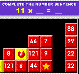 This is a good game for practicing basic facts.  You pick the operation and numbers to practice.