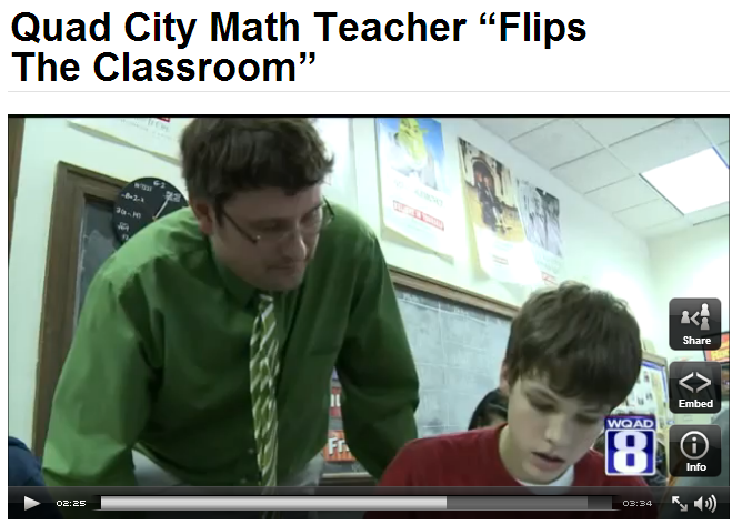 Kirk Humphries (WIU grad) making a difference for students by flipping his classroom.