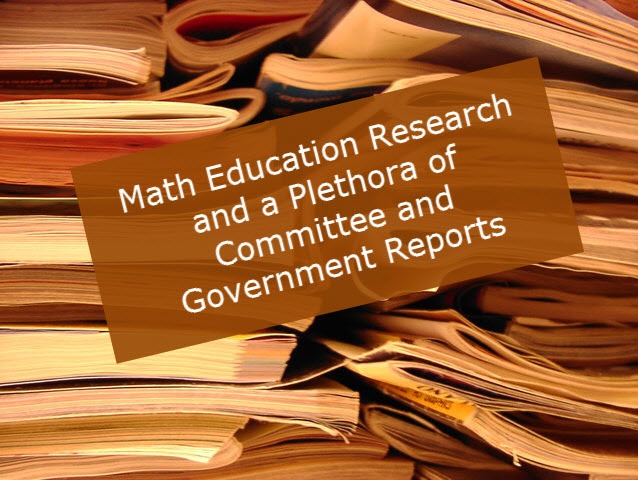 Math Ed Pile of Research