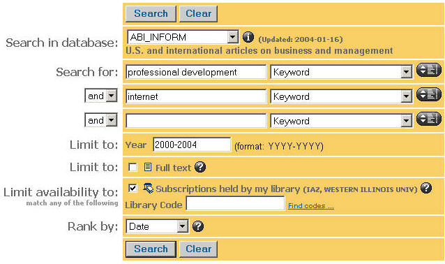 This graphic depicts the same search as the previous two--adding a date delimiter of 2000-2004.