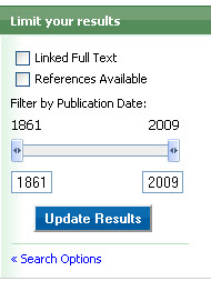 limit results / search options