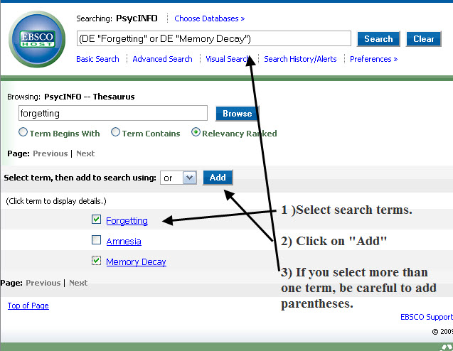 adding search terms