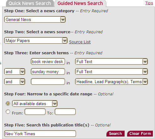 image of lexisnexis search menu completed