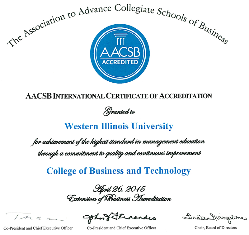 AACSB Certificate