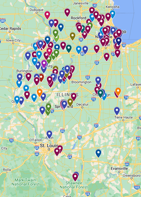 MAT alumni placement map