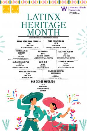 Latinx Heritage Month will be celebrated over the month of October at Western Illinois University.