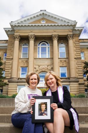 Spring McDaniel-Churchill (left) and McKenna Churchill-Spangler (right) are both WIU alums, along with McKenna's great-grandmother Phyllis Palmer-McDaniel. 