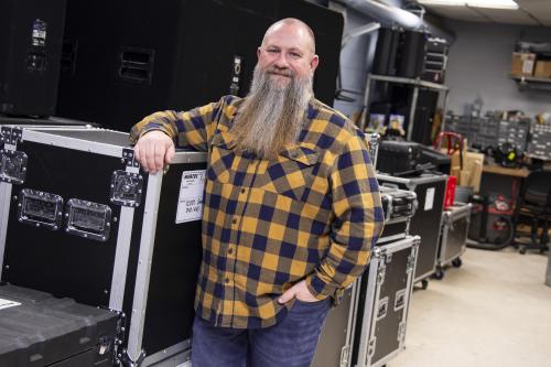 Mark Behymer, Facility Operations director in the University Union Administrative Office, was named the Al and Elaine Goldfarb Civil Service Employee of the Month for January 2026.