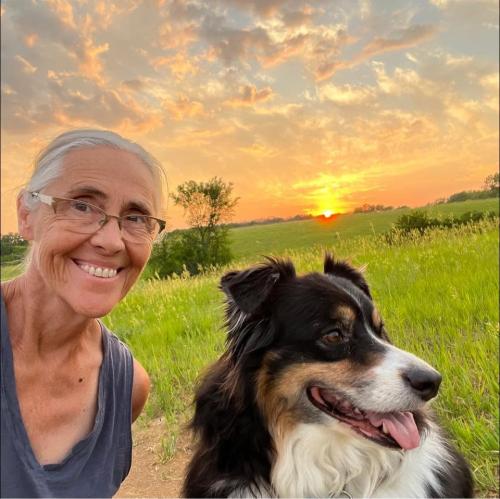 Wickert joined WIU in September 2019 as a Grounds Worker with WIU Quad Cities Operations and Maintenance. She was promoted to Facility Operations Specialist in December 2023, a position she continues to hold. Outside of work, Wickert enjoys farm life and spending time with her Australian Shepherds, Charlie (pictured here) and Francie. 