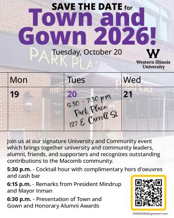 Town and Gown 2026 will take place Tuesday, Oct. 20.