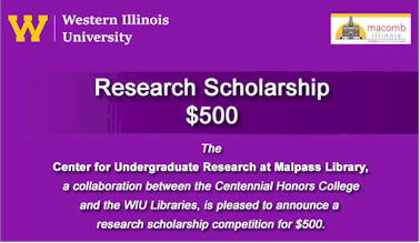 WIU Libraries -- Undergraduate Research Scholarship