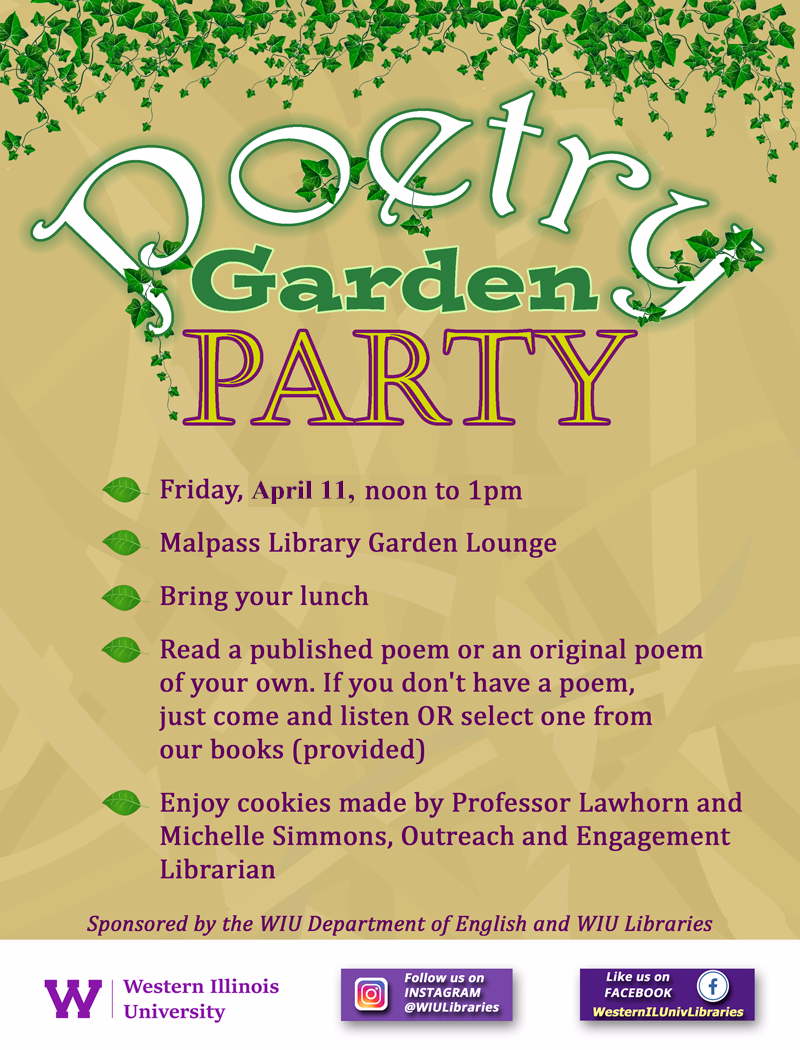 WIU Libraries -- Poetry Garden Party