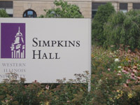 Simpkins Hall Sign Closeup