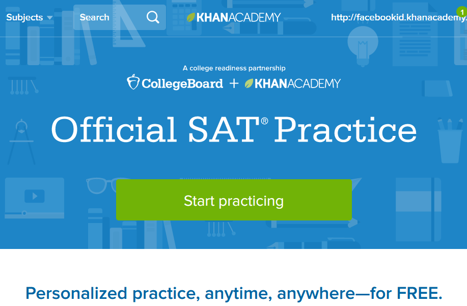 SAT practice at Khan Academy